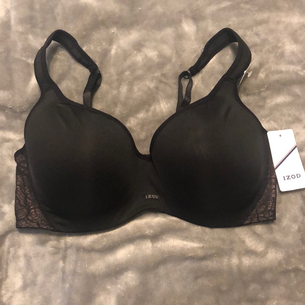 IZOD Black Bra